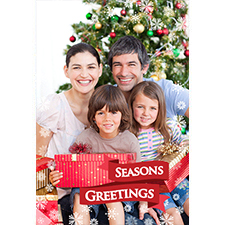 Personalized Tied With Ribbon Lenticular Greeting Card