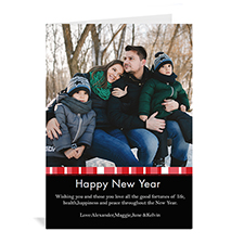 Red Merry Miracle Personalized Portrait Photo Christmas Card