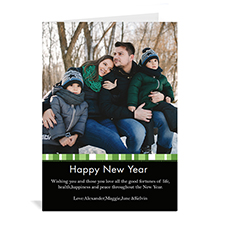 Green Merry Miracle Personalized Portrait Photo Christmas Card
