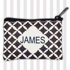 Brown Clover Personalized Coin Purse