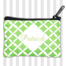 Green Clover Personalized Coin Purse