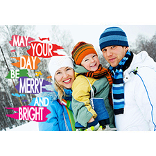 Personalized Merry And Bright Lenticular Greeting Card