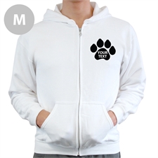 Paw Print Custom Full Zipped Hoodies Medium