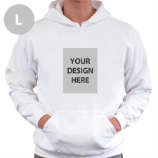 Custom Portrait White Large Size Hoodies