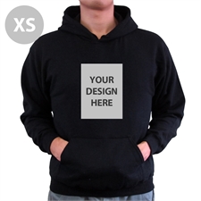 Personalized Hoodies Custom Portrait Black Extra Small Size