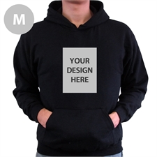 Custom Portrait Black Medium Size Hoodies