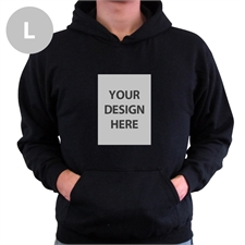 Custom Portrait Black Large Size Hoodies