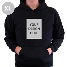 Custom Portrait Black Extra Large Size Hoodies