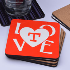 Love Personalized Cork Coaster