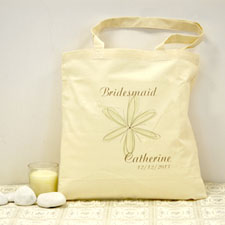 Flower Girl Personalized Cotton Tote Bag