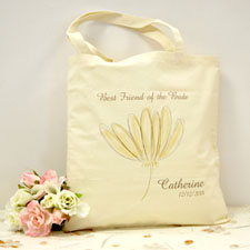 Personalized Yellow Flowers Cotton Tote Bag