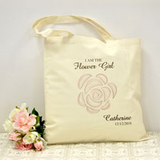 Personalized Cherry Blossom Cotton Tote Bag