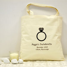 Personalized Wedding Forever Ring Cotton Tote Bag