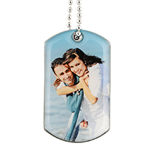 Personalized Single Sided Photo Gallery Dog Tag Pendant