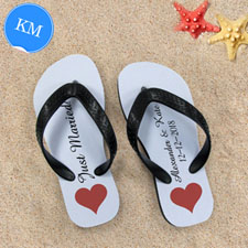 Design My Own Personalized Love Message Kids Medium Flip Flops