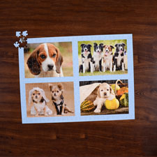 Sky Blue Four Collage 18 X 24 Photo Puzzle