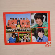 Orange Five Collage 18 X 24 Photo Puzzle