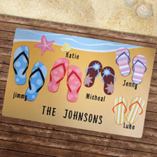 Create Your Own Personalized Flip Flops Beach House Door Mat