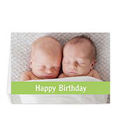 Custom Birthday Lime Photo Cards, 5X7 Folded Causal