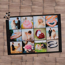 Black Twelve Collage 1000 Piece 19.75x28 Personalized Jigsaw Puzzle