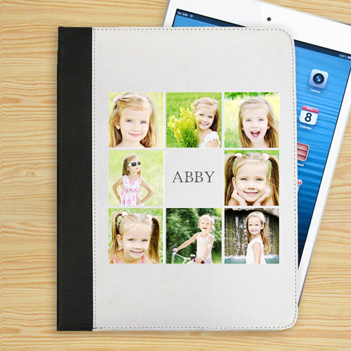 Personalized White Eight Collage Folio Case