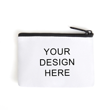 Custom Imprint Full Color Coin Purse (Same Image), Beige Zipper