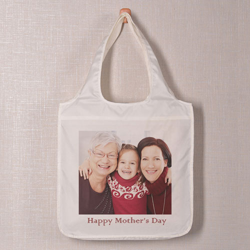 Square Image & Text Folded Shopper Bag