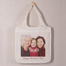 Square Image & Text Folded Shopper Bag