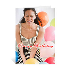 Custom Happy Birthday Photo Cards, 5X7 Portrait Folded