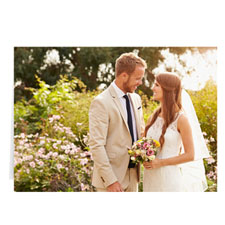 Custom Wedding Photo Cards, 5X7 Landscape Folded