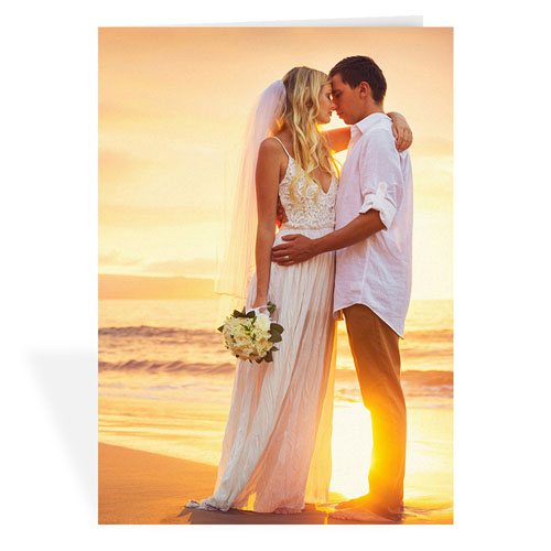 Custom Wedding Photo Cards, 5X7 Portrait Folded